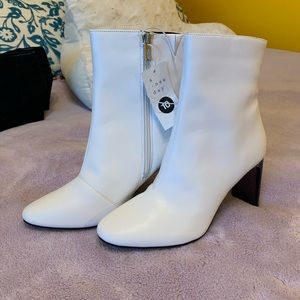 White booties NWT